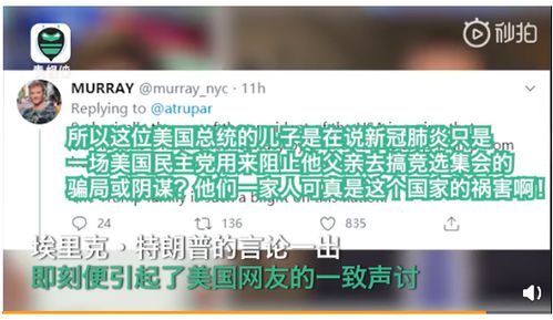 特朗普发布视频后的网络评论截图