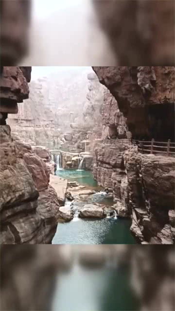 云台山美丽的风景全景