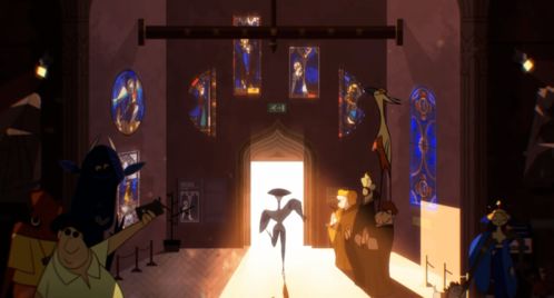 热闹的博物馆场景