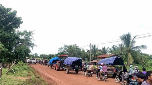 柬埔寨边境地区的民众生活受影响场景