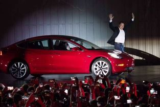 马斯克与特斯拉展车合影