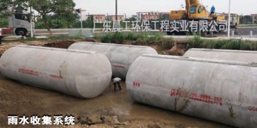 调蓄池收集雨水的情景