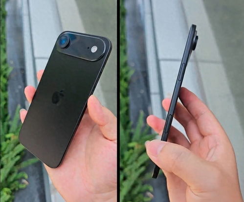 iPhone 17 Air与iPhone 16对比厚度