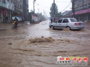 天津市区积水路面