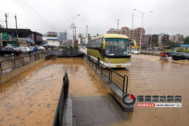 被洪水淹没的地下通道