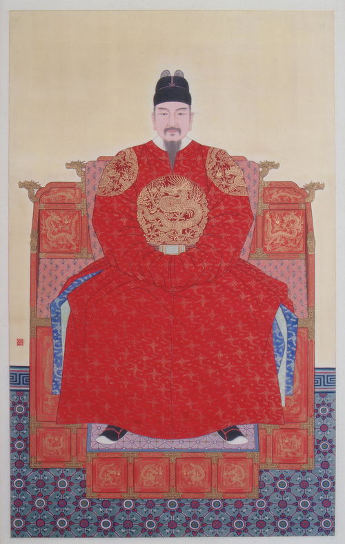 严肃的古代帝王画像