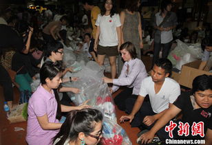 志愿者救灾场景