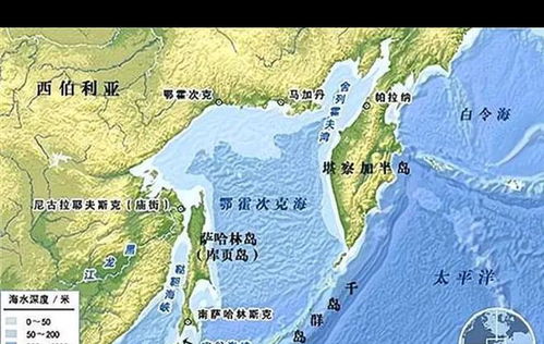 俄罗斯堪察加半岛海域位置示意图