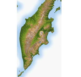 堪察加半岛地形图
