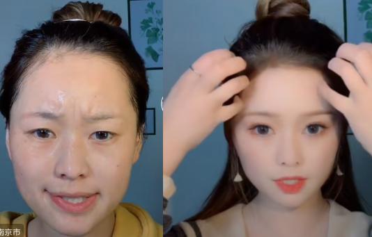 女生化完妆后的美照