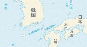 对马海峡位置示意图