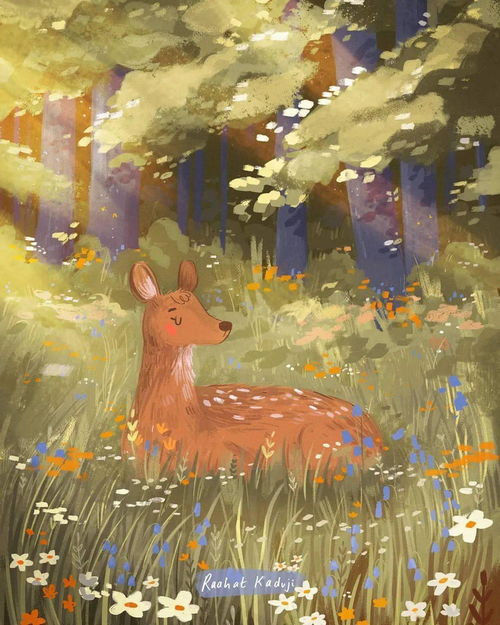 放松心情的插画