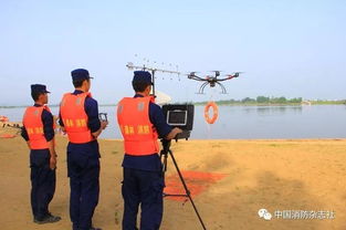 无人机在灾区上空飞行