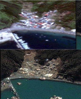 警报声响起的海啸现场