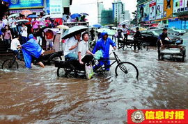 暴雨中的城市街道