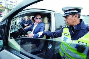 执法人员正在检查车辆