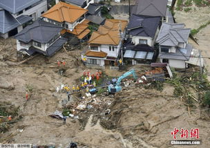 日本民众在屋顶等待救援