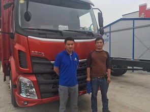 一辆崭新的乘龙卡车