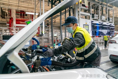 特斯拉超级工厂生产线场景图