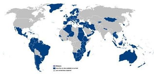护照免签国家地图