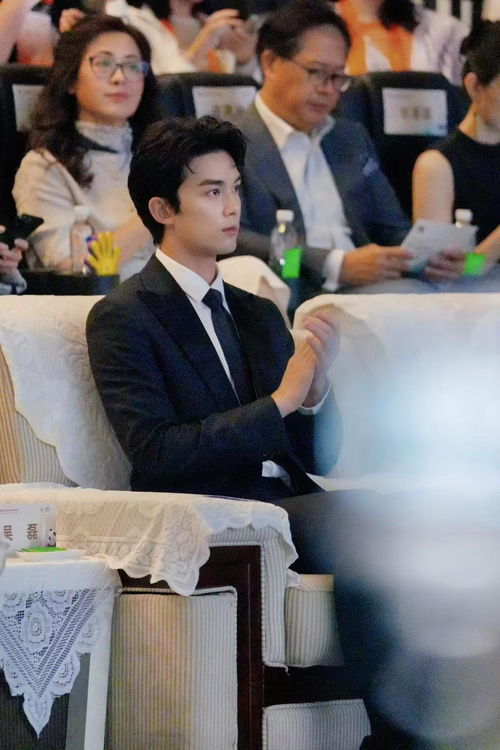 吴磊在活动中参与点亮仪式的画面