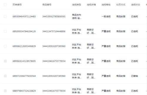 抖音处罚公告截图