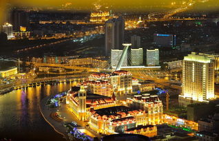 海河灯光秀的绚烂场景