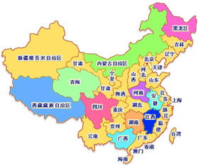 不同地区地图对比图
