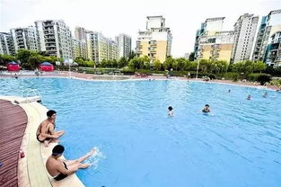 游泳池救生员看守场景