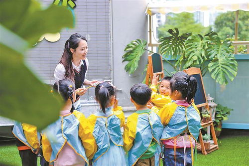 孩子们在户外写生