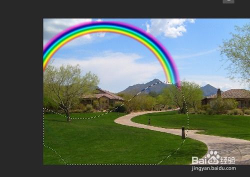 彩虹双层叠加景象