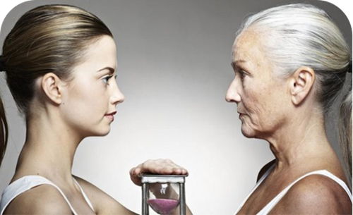 皮肤老化对比图