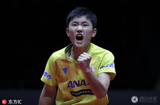 张本智和庆祝胜利