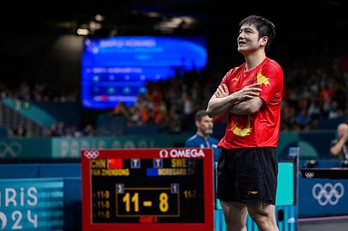 樊振东夺冠后庆祝动作