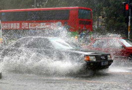 雨中行车示意图