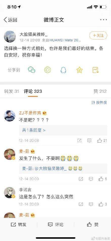 王栎鑫关于迪丽热巴争议的回应微博截图