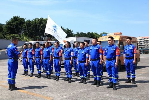 救援队正在集结的画面