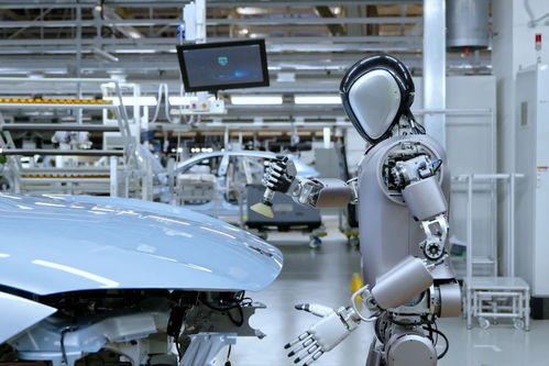 未来人形机器人工作的想象图