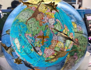 地球仪上的美俄位置