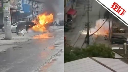 潢川县高压线触电事故现场