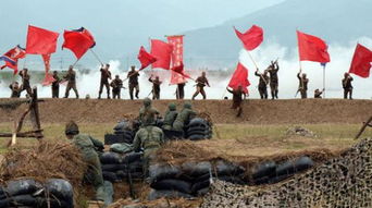 士兵战斗场景的油画