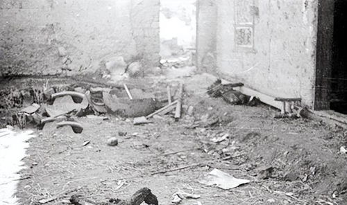 日军轰炸长沙后的废墟景象