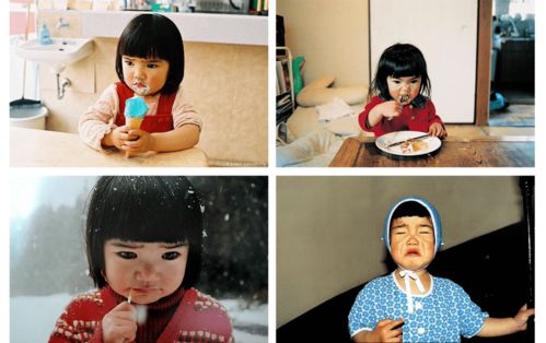 小女孩日常生活照