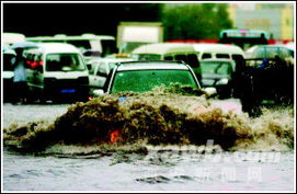 华南某城市街道被雨水淹没