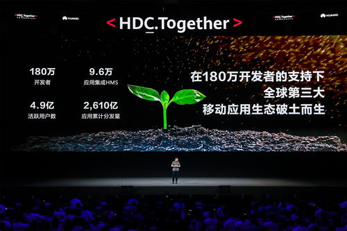 华为手机展示鸿蒙系统界面