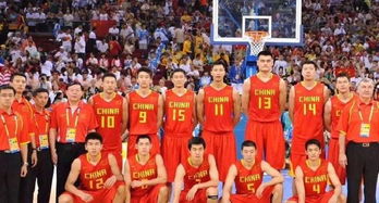 中国男篮赛后合影