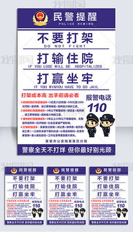 警方提醒宣传海报