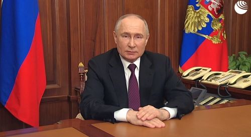 普京发表讲话场景