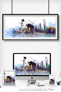 当城市地标邂逅水墨丹青，一场独特的文化碰撞！