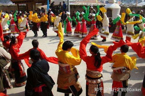 西藏人民欢庆节日的热闹场面